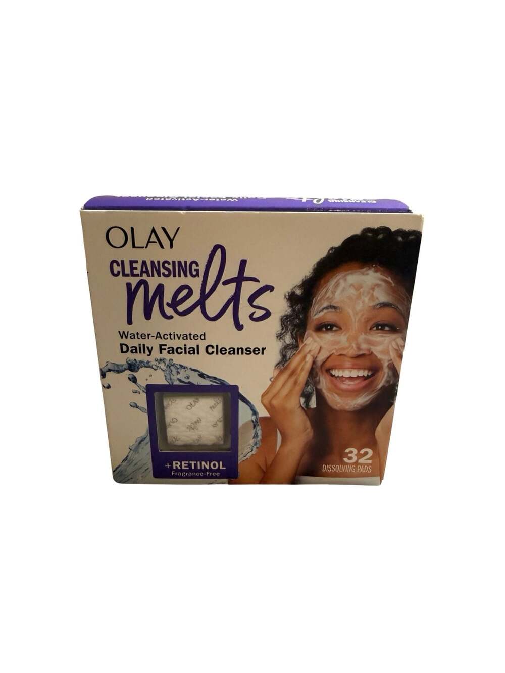 Olay Cleansing Melts + Retinol Daily Face Cleanser, 32 Count NIB